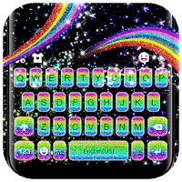 Rainbow Glitter Keyboard Theme