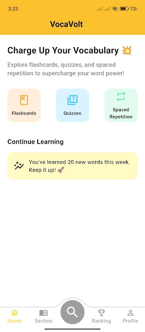 VocaVolt: Vocabulary Builder Screenshot 0
