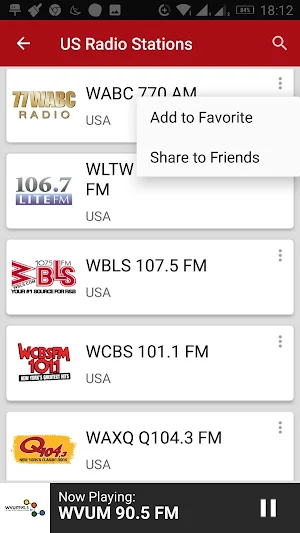 United States Radio Stations Screenshot 1