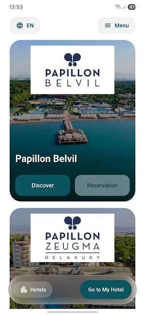 PAPILLON HOTELS Screenshot 0