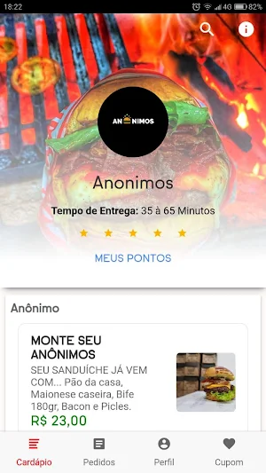 Anônimos Hamburgueria Artesanal Screenshot 0