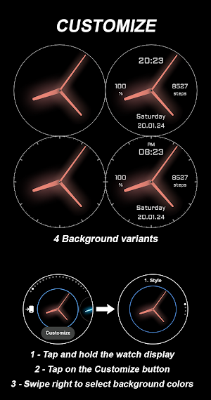 EY14 Rose Gold Glow Watchface Screenshot 3