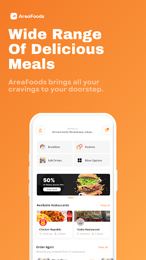 AreaFoods - Order, Eat, Enjoy Screenshot 2