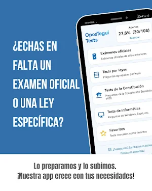 OposTegui Oposiciones - GRATIS Screenshot 2