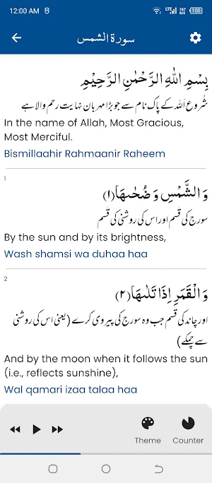 Surah Shams سورة الشمس Screenshot 3