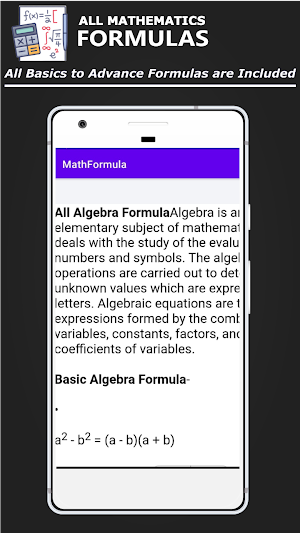 All Maths Formulas app Offline Screenshot 1