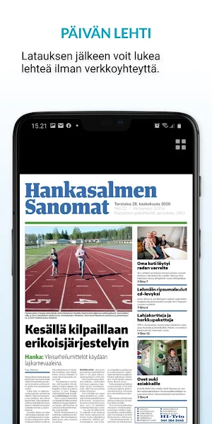 Hankasalmen Sanomat – päivän lehti Screenshot 2