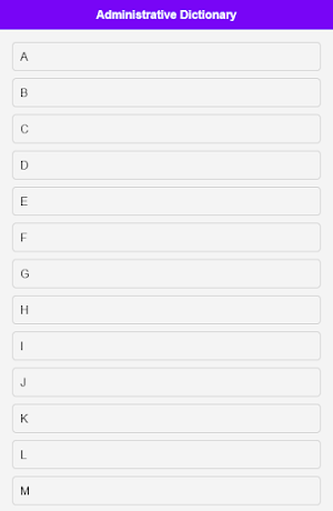 Administrative Dictionary Screenshot 0