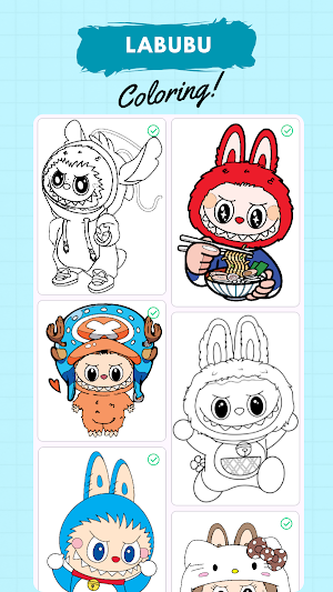 Labubu Coloring by Number Screenshot 0