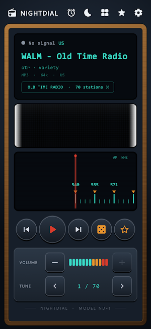 Nightdial: Alarm Radio Screenshot 0