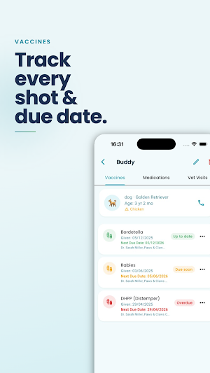 Pet Vaccination Tracker Screenshot 1