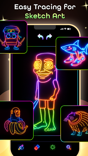 Glow Doodle: Neon Drawing Art Screenshot 0
