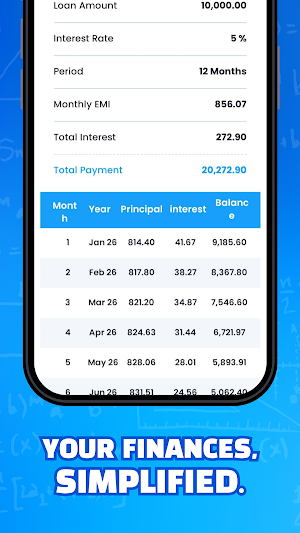 Calcly : EMI Calculator Screenshot 3