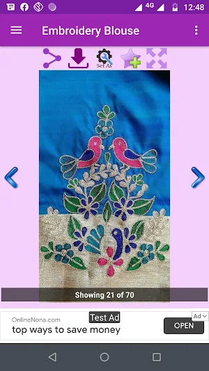 Blouse with embroidery design Screenshot 3