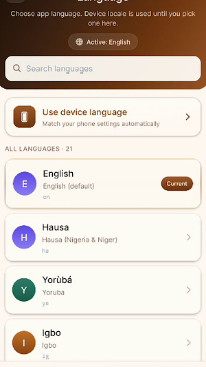 Afrigora pro Screenshot 1