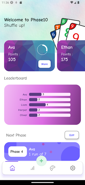 Phase 10 Scoreboard Screenshot 0