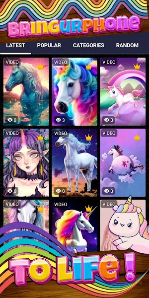 unicorn wallpaper Screenshot 1