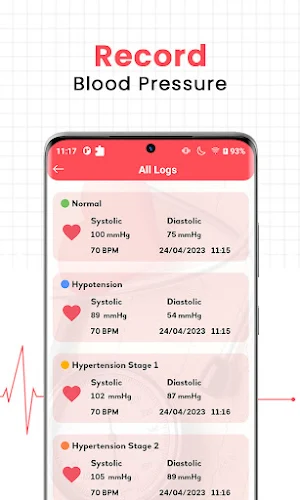 Blood Pressure Log and Guide Screenshot 1