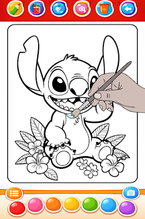 Stitch Lilo Cute Coloring Art Screenshot 0