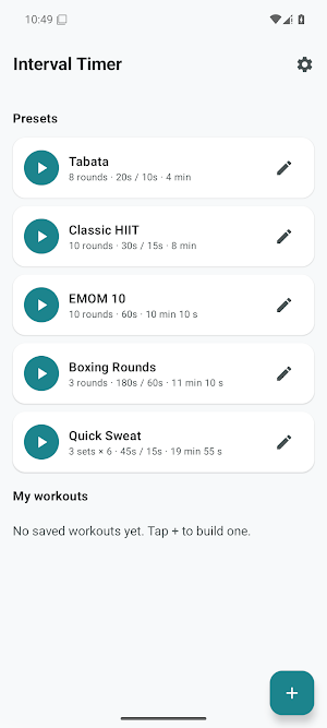 Interval Timer - HIIT Tabata Screenshot 0