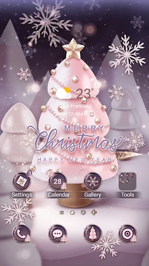 Snowy Pink Winter - Wallpaper Screenshot 0