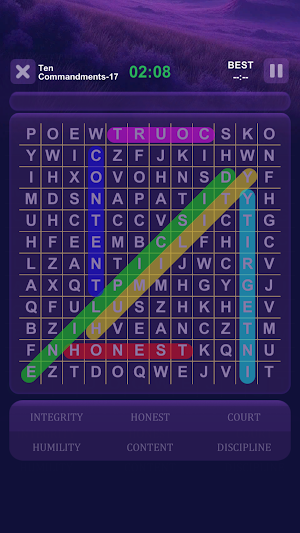 Bible word search game puzzle Screenshot 1