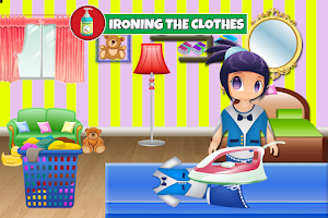 Kid House Cleanup Laundry Game Screenshot 3