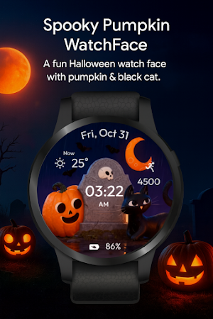 Spooky Pumpkin WatchFace Screenshot 0