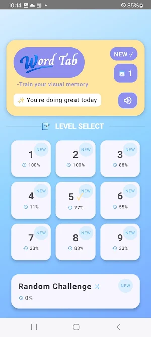 Word Memory Game: Word Tap Screenshot 0