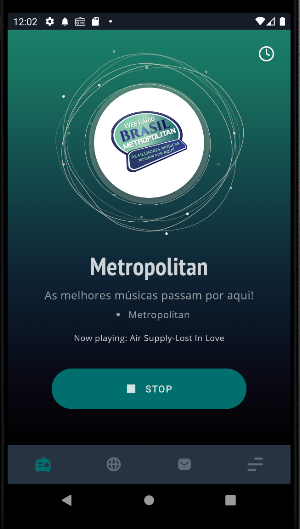 Web rádio Brasil Metropolitan Screenshot 2