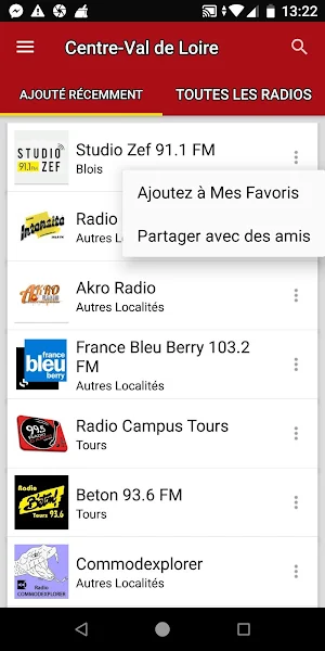 Radios de Centre-Val de Loire Screenshot 1