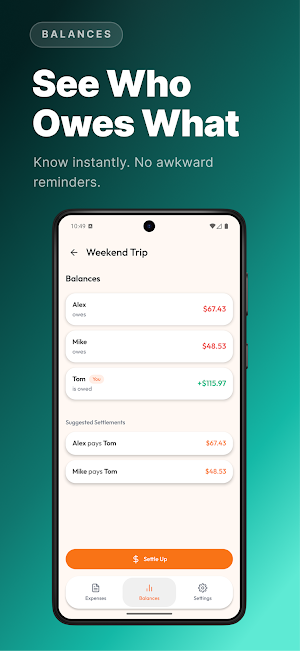 Splitie – Bill Split & IOU Screenshot 1