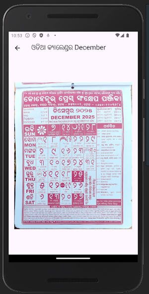 Odia calendar 2025  କୋହେନୁର Screenshot 2