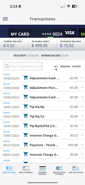 Neches Credit Card Screenshot 2