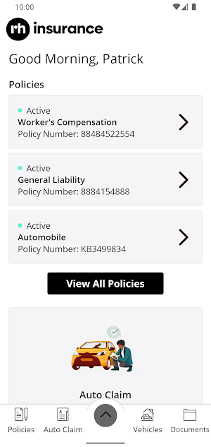 RH Insurance Inc. Mobile Screenshot 1