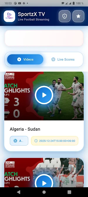 SportzX TV Screenshot 1