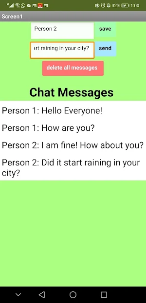 Aleen's Chat App Screenshot 1