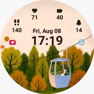 Autumn Day Animated Watch face Screenshot 2