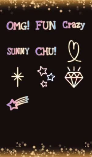 Stamp Pack: Neon Text Screenshot 2