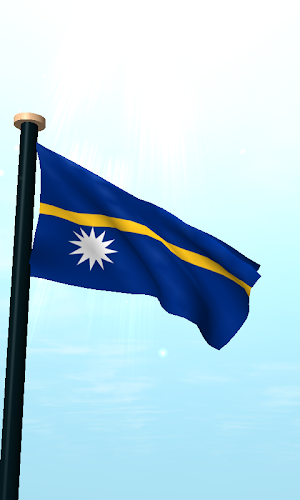 Nauru Flag 3D Free Wallpaper Screenshot 1