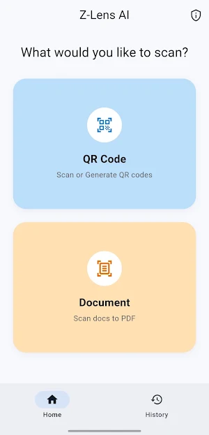 Z-Lens AI: QR & PDF Scanner Screenshot 0