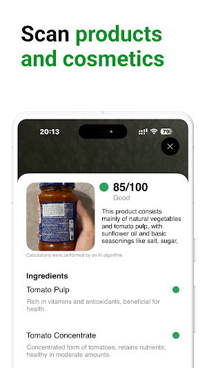GoodnBad - cals & ingredients Screenshot 1