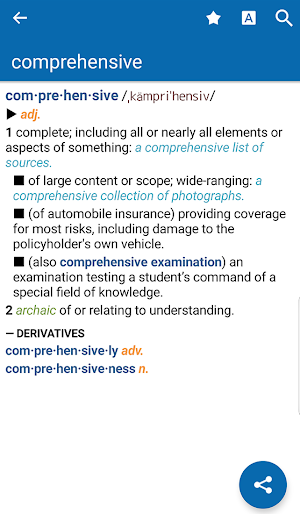 Concise Oxford American Dictionary & Thesaurus Screenshot 0