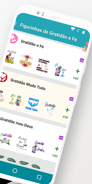 Figurinhas de Gratidão e Fé Screenshot 1