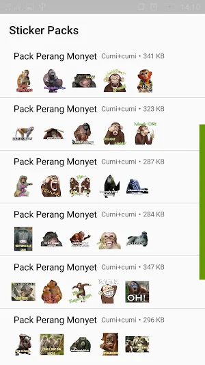 Perang Gambar Monyet - WAStickersApp Screenshot 1