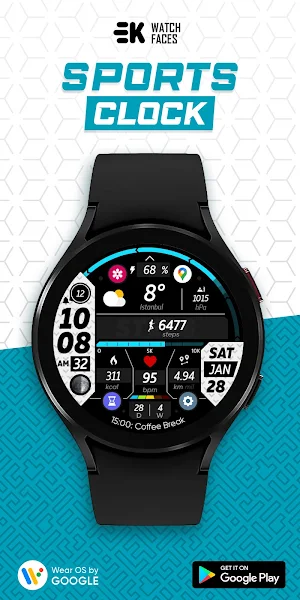 Sports Clock - Watch Face Screenshot 0