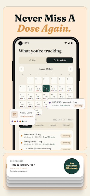 PepCue: Peptide & GLP1 Tracker Screenshot 2