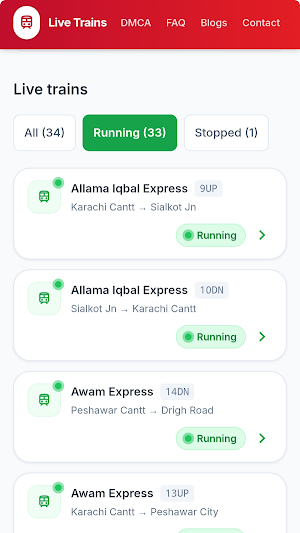 Pakistan Live Trains Screenshot 1