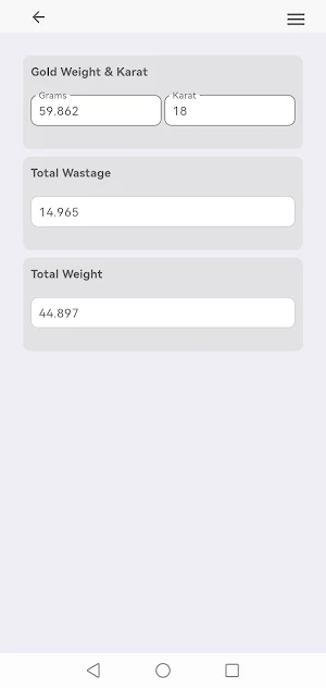 Gold Calculator Screenshot 1