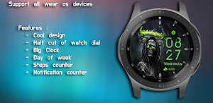 Green Skull Watch Face Screenshot 2